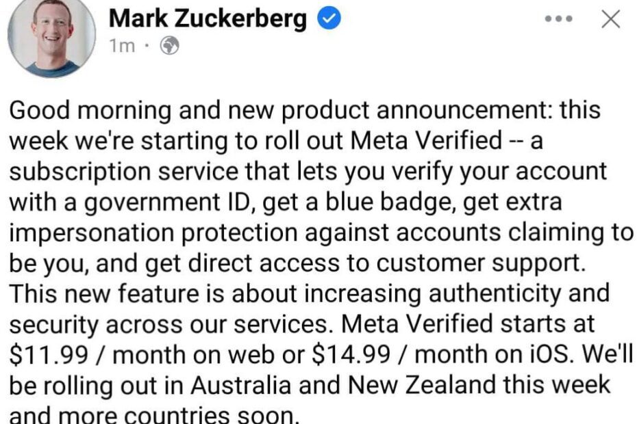 Facebook's Blue Verification Tick