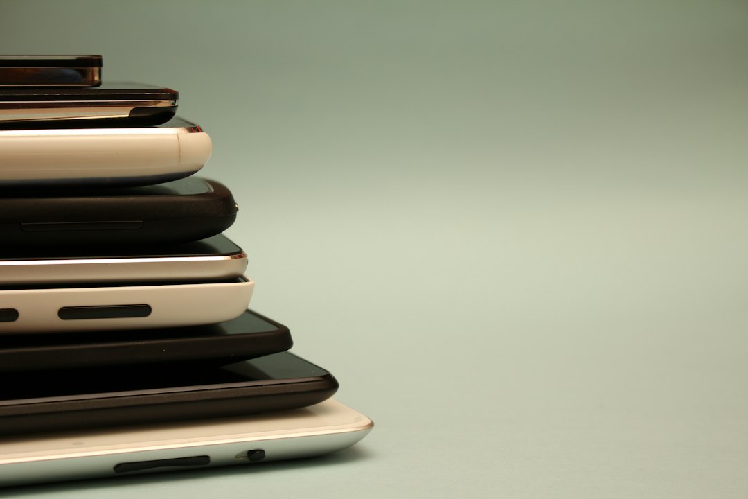 Pile of smartphones