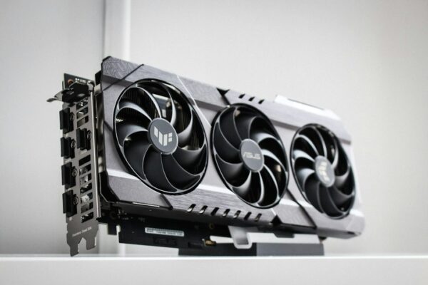 Black and white box fan