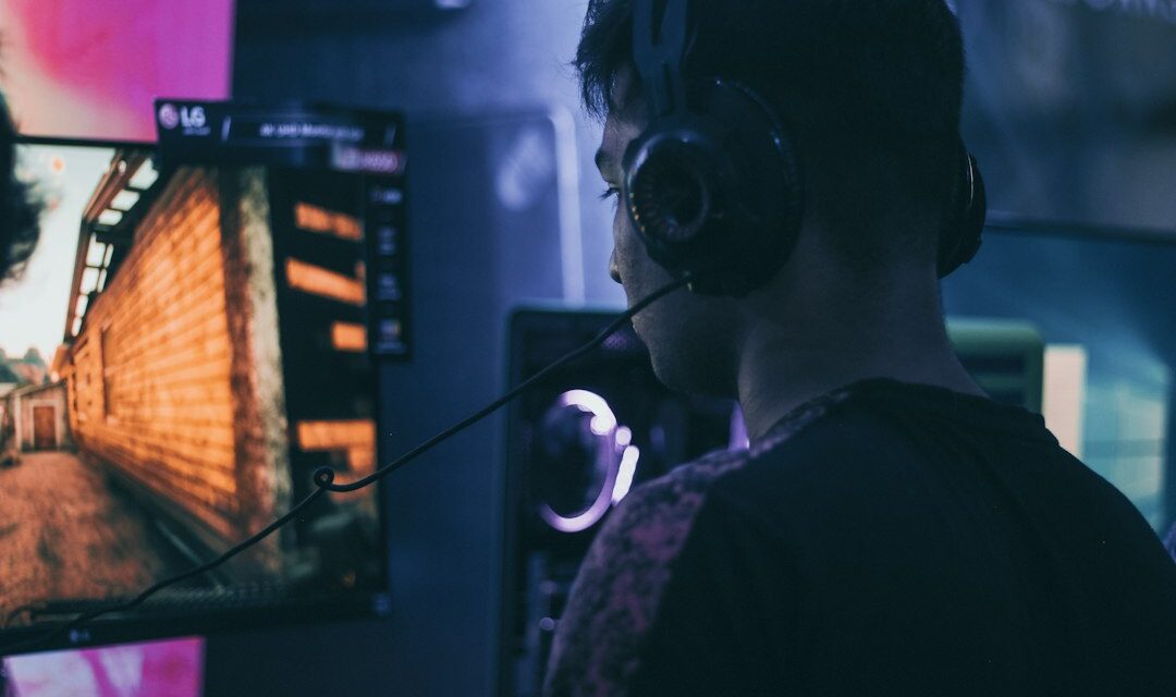 Man wearing headset