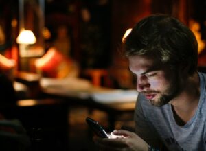 Man using phone