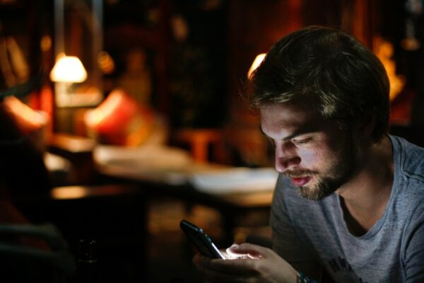 Man using phone
