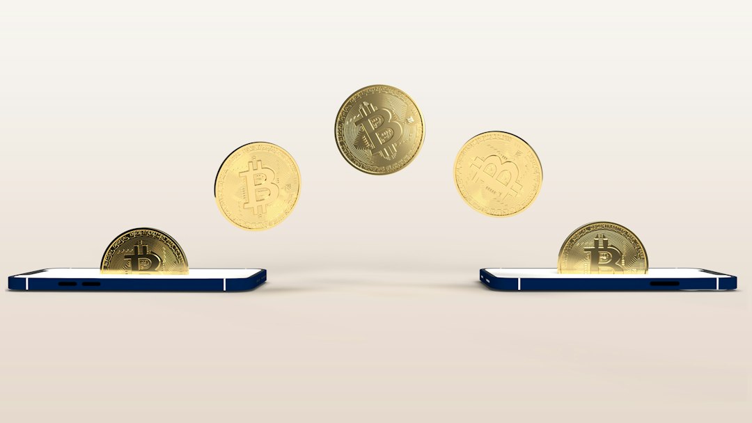 A bunch of coins flying out of a cell phone