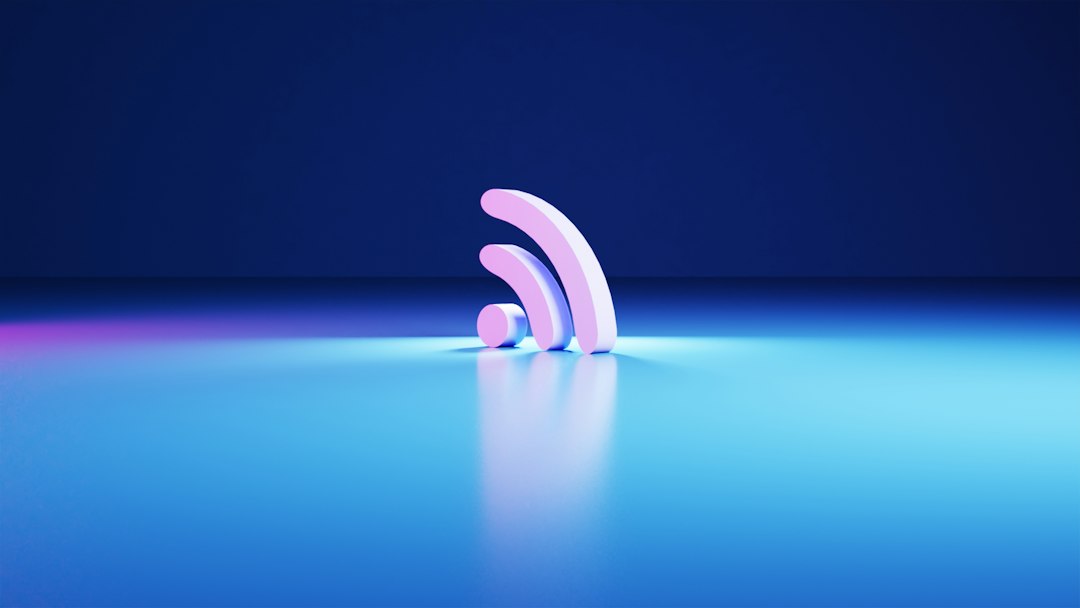 A blue and purple background with a curved object in the middle