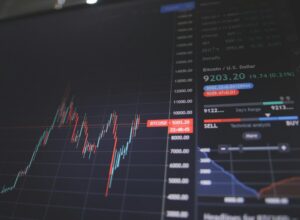 Screen showing bitcoin trading chart