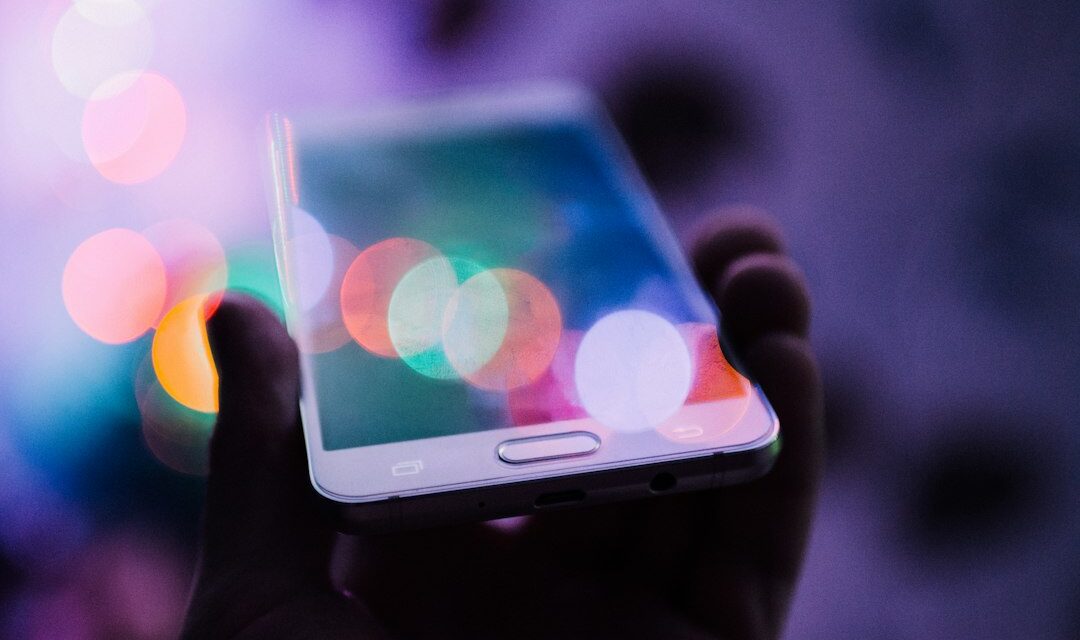 Person holding smartphone