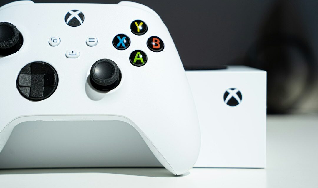 White xbox one game controller